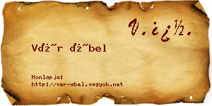 Vér Ábel névjegykártya